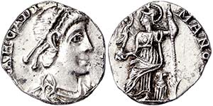 Empire Arcadius (383-408 AD) Siliqua Rome ... 