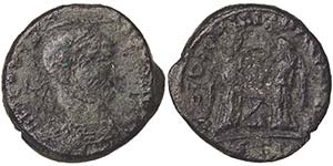 Empire Constantius III (421 AD) Small bronze ... 