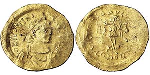 Empire Justinian I (527-565 AD) Tremissis ... 