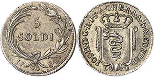 Italian States Milan Joseph II (1780-1790) 5 ... 