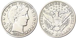 United States  1/2 Dollar (Barber) 1911 S KM ... 