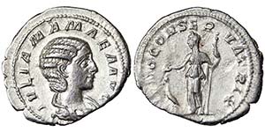 EmpireJulia Maesa (218-220 AD) Denarius Rome ... 