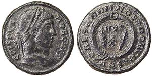 EmpireCrispo (317-326 AD) Follis 322 AD ... 