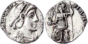 EmpireArcadius (383-408 AD) Siliqua Rome ... 