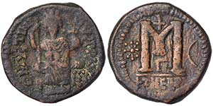 EmpireJustinian I (527-565 AD) Follis Sear ... 
