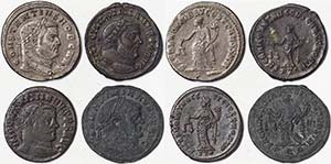Empire Lot 4 pcs.: Follis Constantius I ... 