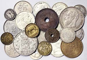 Belgium LOTS Lot 24 pcs.: Various coins and ... 