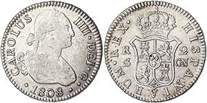 Spain KingdomCarolus IV (1788-1808) 2 Reales ... 