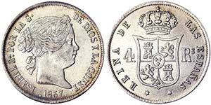 Spain KingdomIsabel II (1833-1868) 4 Reales ... 
