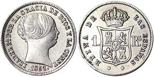 Spain KingdomIsabel II (1833-1868) 1 Real ... 