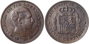Spain KingdomAlfonso XII (1874-1885) 5 ... 