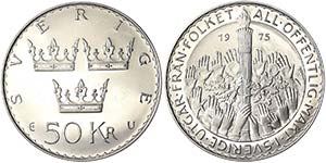 Sweden KingdomCarl XVI (1973-) 50 Kronor ... 