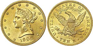 United States 10 Dollars (Liberty head) 1905 ... 