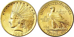 United States 10 Dollars (Indian head) 1908 ... 