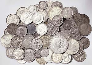  74 pcs.: Various coins in silver and dates ... 