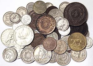  44 pcs.: Various coins / dates from many ... 