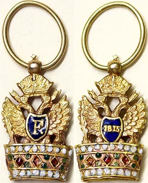 Austria  Order of the iron crown, miniature ... 