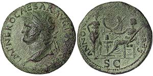 Empire Nero (54-68 AD) Sestertius Lugdunum ... 