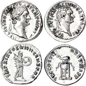 Empire Domitianus (81-96 AD) Denarius Lot o. ... 