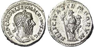 Empire Macrinus (217-218 AD) Denarius IMP C ... 
