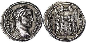 Empire Diocletianus (284-305 AD) Argenteus ... 
