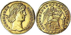 Empire Costantinus II (317-340 AD) Solidus ... 
