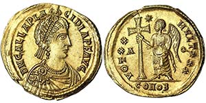 Empire Galla Placidia (421-450 AD) Solidus ... 