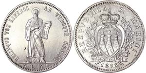 San Marino Republic first coinage ... 
