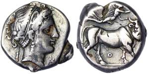 Campania Neapolis  Didrachm 320-330 BC SNG. ... 