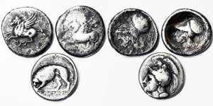 Corinth  Stater Lot of 3 pcs.: Pegasus ... 