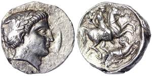 Patraos  Tetradrachm 340-315 BC   12.30 g. ... 