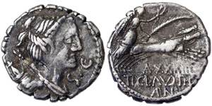 Republic Gens Claudia (79 BC) Denarius ... 