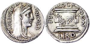 Republic L. Scribonius Libo (62 BC) Denarius ... 