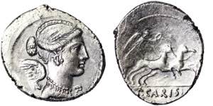 Republic T. Carisius (46 BC) Denarius Rome ... 