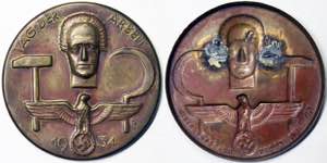 Germany THIRD REICH  Medal 1934 Badge work ... 
