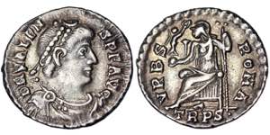 Empire Valens (364-378 AD) Siliqua Rome ... 
