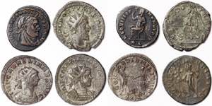 Empire  Lot 4 pcs.: Constantius I (305-306 ... 