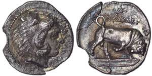 Sicily Kephaloidion,  Dilitron 409-396 BC ... 