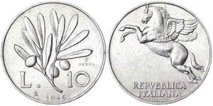 Italy Italian republic (1946-date),  10 Lire ... 