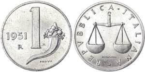 Italy Italian republic (1946-date),  1 Lira ... 