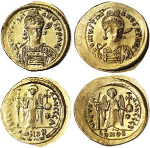 Empire, Justinian I (527-565 AD) Solidus ... 