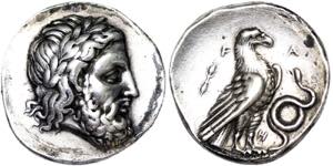 Elis Olympia  Stater 332 BC 112th Olympiad. ... 