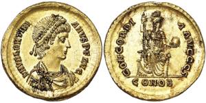 Empire Valentinian II (375-392 AD) Solidus ... 