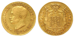Italy Milan  Napoleon I (1805-1814) 40 Lire ... 