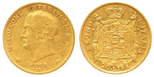 Italy Milan  Napoleon I (1805-1814) 20 Lire ... 