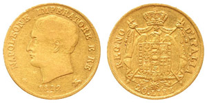 Italy Milan  Napoleon I (1805-1814) 20 Lire ... 