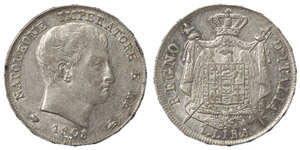 Italy Milan  Napoleon I (1805-1814) 1 Lira ... 