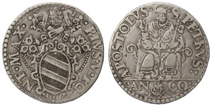 Italy Rome  Pius V (1566-1572) Testone ... 