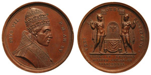 Italy Rome  Pius VII (1800-1823) Bronce ... 