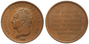 Italy Savoy  Carlo Felice (1821-1831) Medal ... 